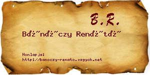 Bánóczy Renátó névjegykártya