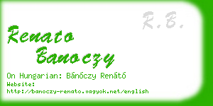renato banoczy business card