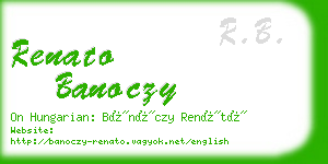 renato banoczy business card